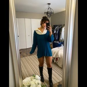 collar cableknit sweater